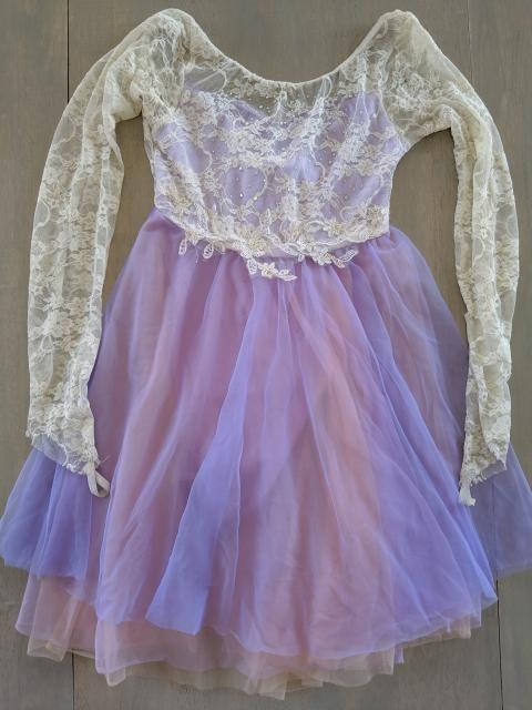 Purple and white dress